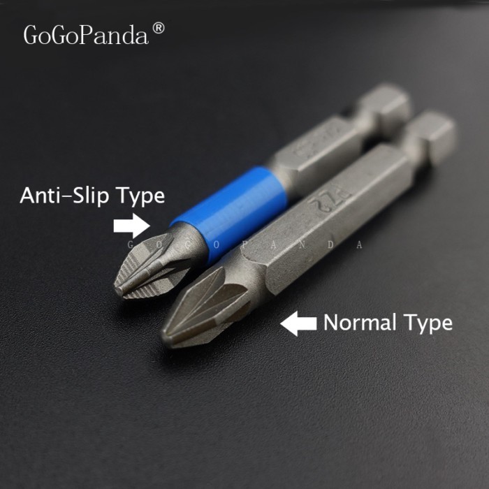 10Pcs/Lot 50mm GCr15 Pozidrive Bits Hex Shanked Anti Slip Screwdriver Bits Magnetic Single Head PZ1