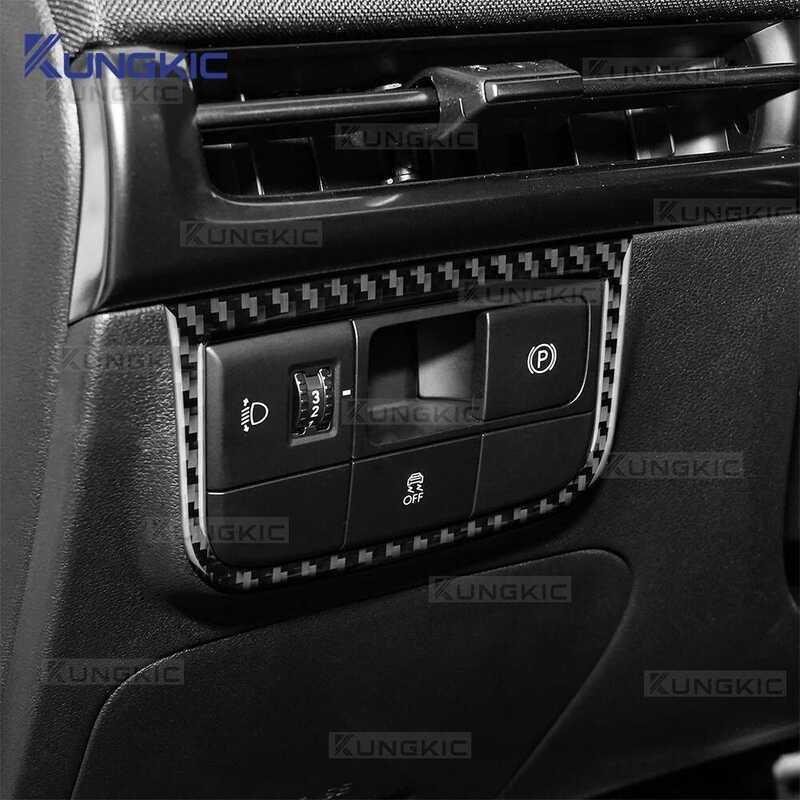 ▥ Real Soft Carbon Fiber Sticker For Hyundai Tucson Nx4 2024-2025 LHD RHD Car Headlight Switch