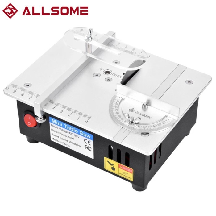 ALLSOME S3 96W Mini Table Saws Electric Bench Saw DIY Model Household Cutting Machine 775 Motor 63m