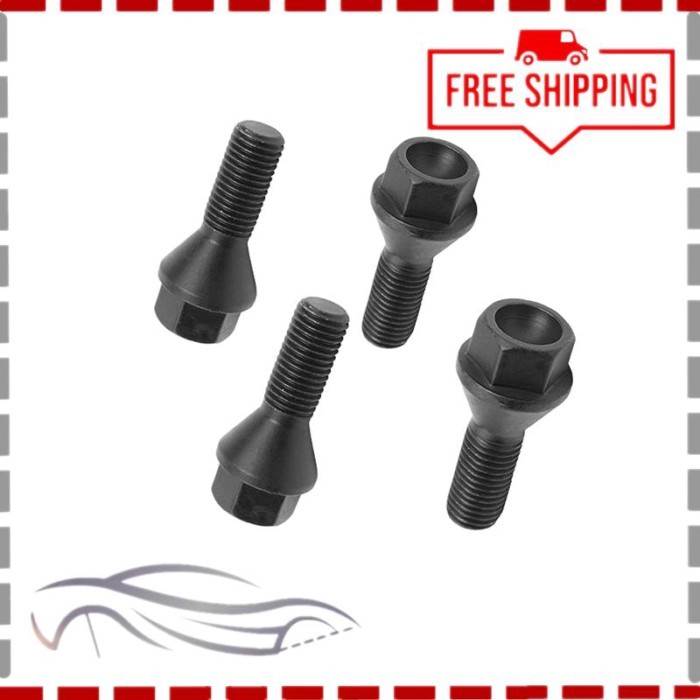 4 PCS 36136781150 Wheel Lug Bolt Nut Black Steel Bolt Nut For BMW E70 / E70N / E71 / F20 / F21 / F2