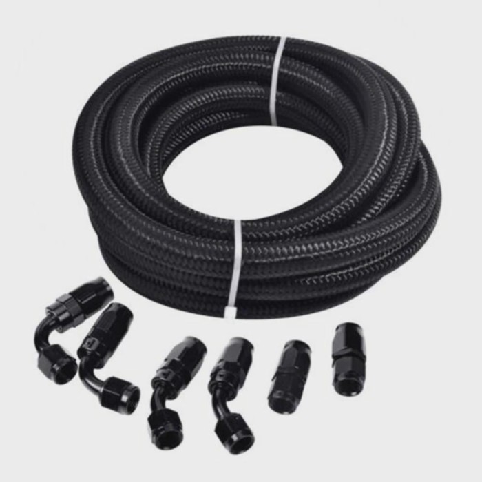 3M 10FT  AN4 AN6 AN8 AN10 AN12   Braided Oil Fuel Fittings Hose End Oil Adaptor Kit Oil Fuel Hose L
