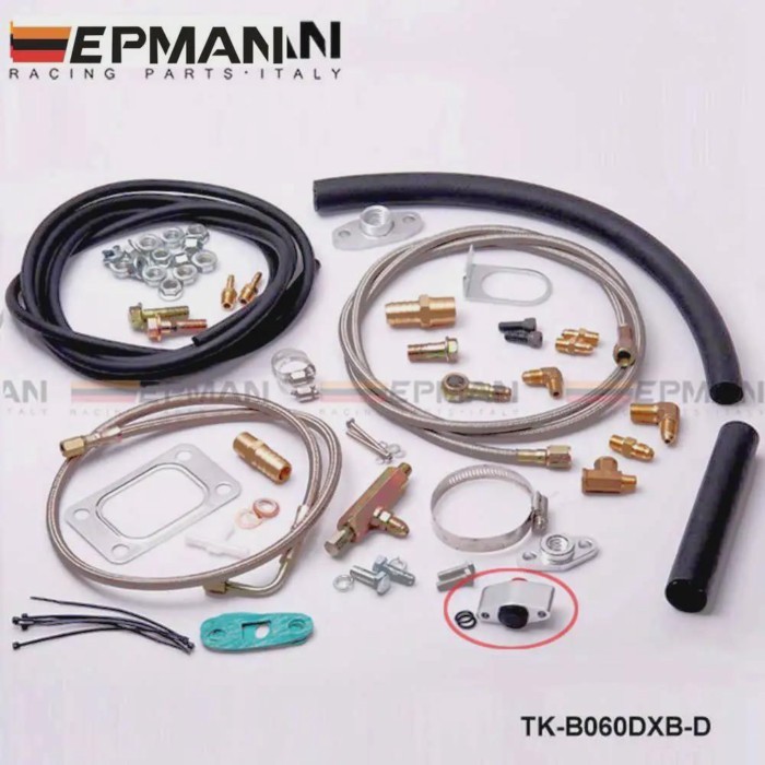 Complete Turbo Oil Line Inlet Drain Return Kit With Or Without Sensor For T3T4 T3 T4 T70 T04S T04Z