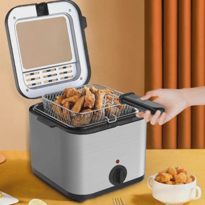 Electric Deep Fryer Mini Deep Fat Fryer Smart Home Fryer Large Capacity Oil-free French Fries Machi