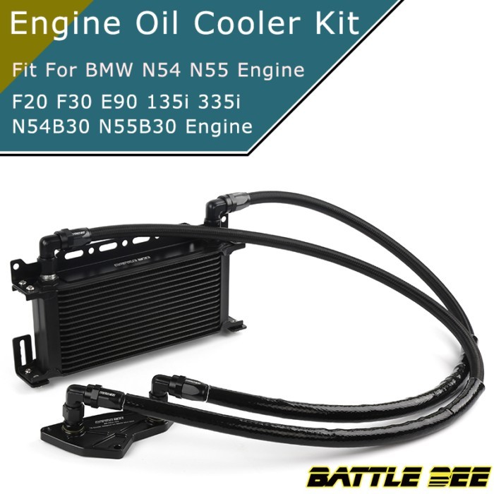 Battle Bee Oil Cooler Kit For BMW 135i 335i M2 M3 X5 X6 F20 N54 N55 Engine Oil Cooling Adapter Filt