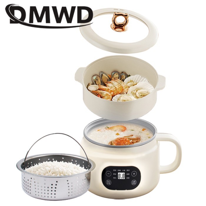 Non-stick Low Sugar Drain Basket Rice Cooker Multifunctional Cooking Pot 2L Food Steamer Frying Pan