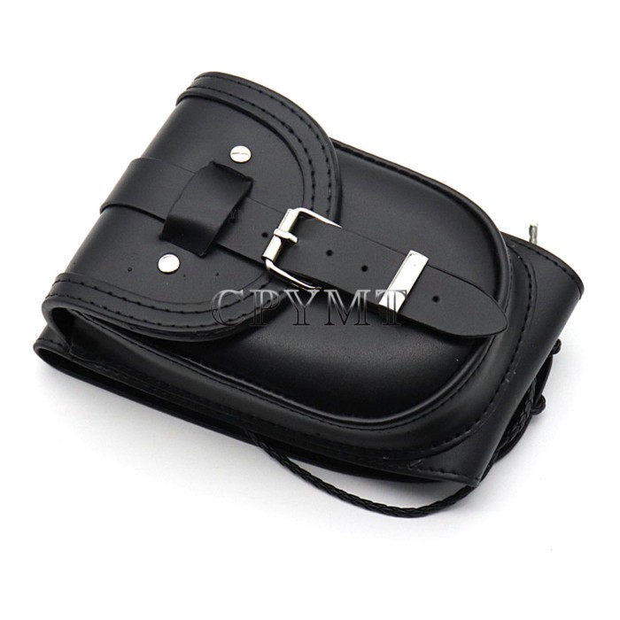 Motorcycle Gas Tank Leather Bag Dash Console Center Pouch Black Bag Leather Hanging Bags fit For Ha