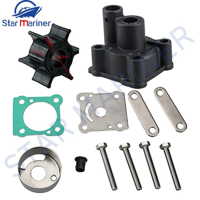 6N0-W0078 Water Pump Impeller Kit For Yamaha Outboard Motor 2T 6HP 8HP 18-3460 6G1-44311 6N0-W0078-