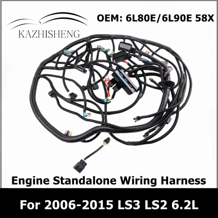 for LS3 LS2 6.2L 6L80E 6L90E 58X DBW Engine Standalone Wiring Harness