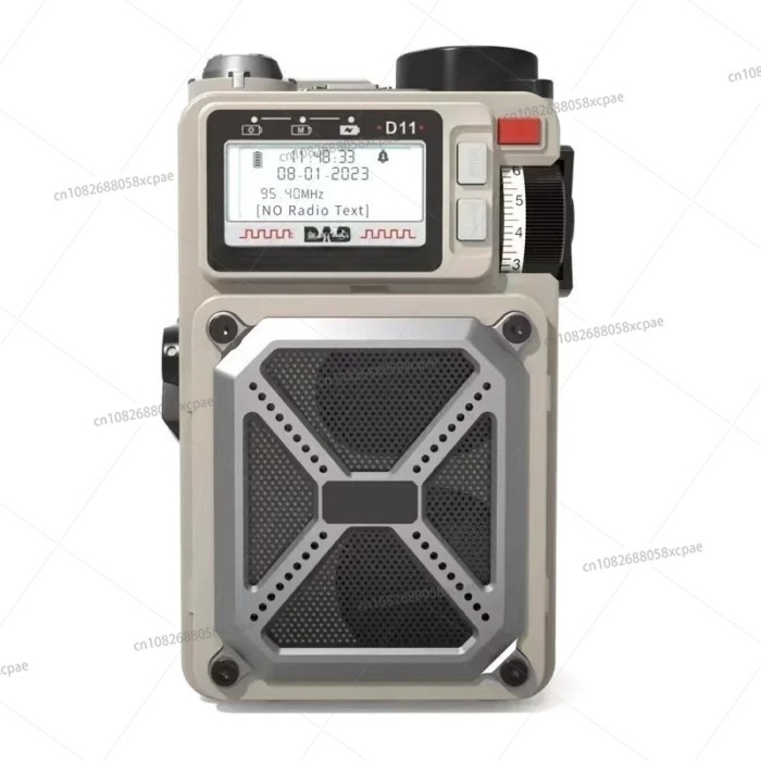 2024 New Outdoor Portable Hand Cranked Solar Emergency Radio Bluetooth Speaker Military Style DAB R