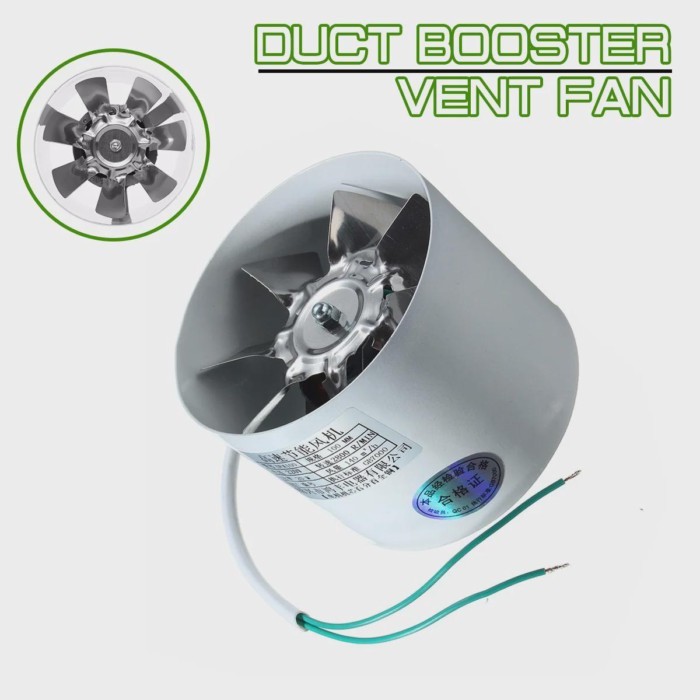 2800R/Min 4 Inch Duct Booster Vent Fan Metal 220V 20W household Inline Ducting Fan Exhaust Ventilat