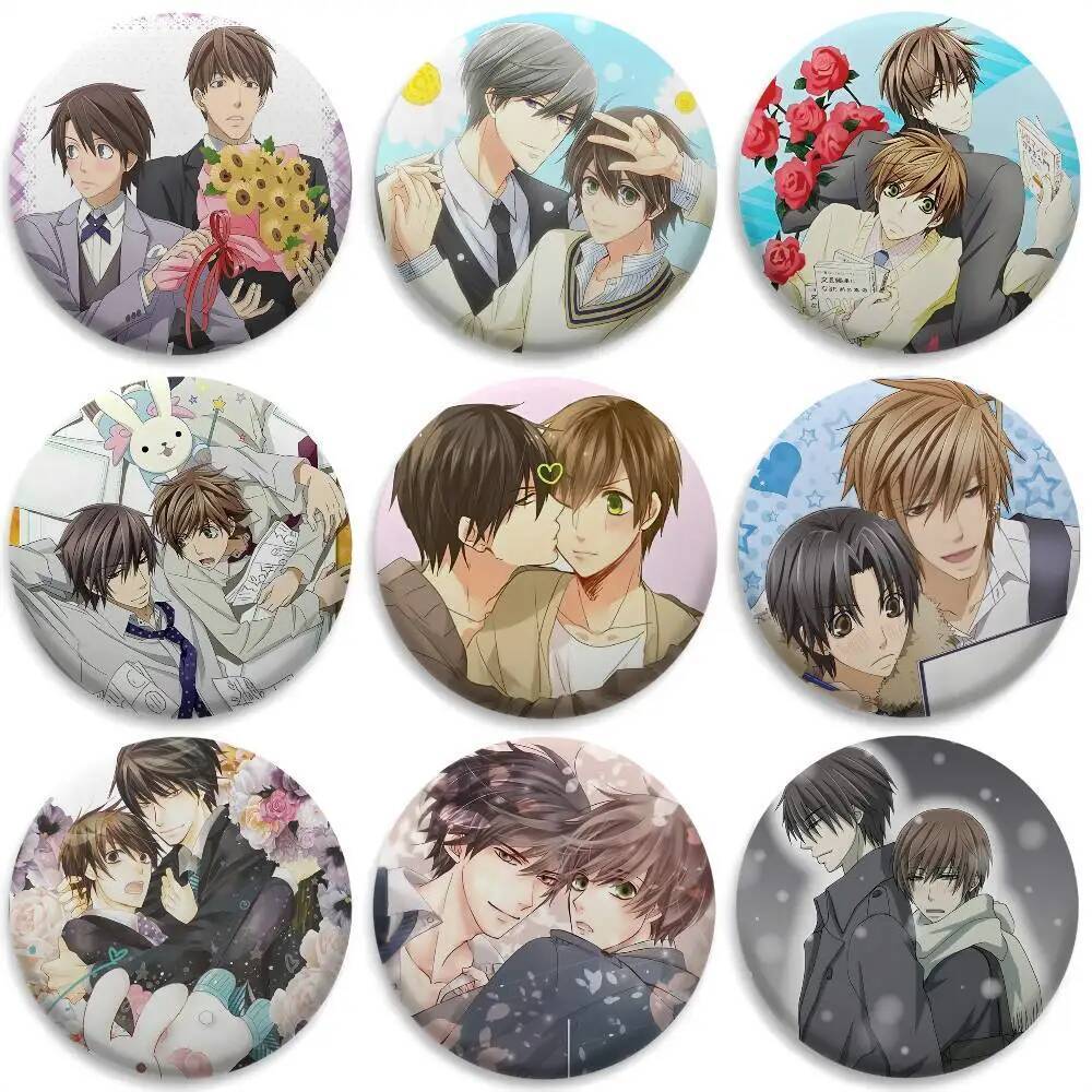 อะนิเมะ S-Sekaiichi Hatsukoi ป้ายรอบประณีต Badge เข็มกลัด Creative Pins สําหรับเสื้อผ้าหมวกกระเป๋าเป