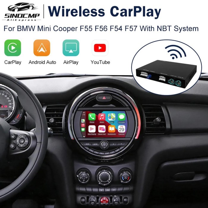 CarPlay Wireless/Wired IOS Android Auto NBT For BMW Mini R55 R56 R57 R58 R59 R60 R61 F54 F55 F56 Ca