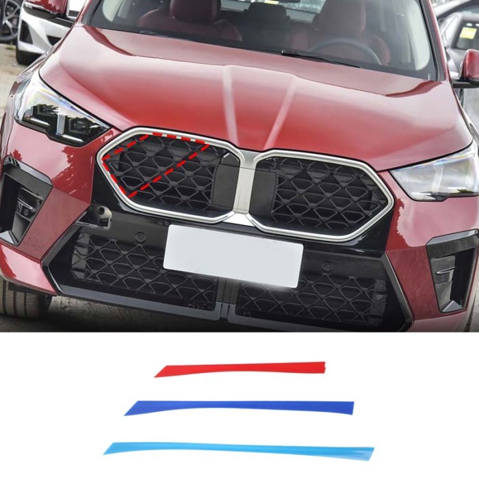 For BMW X2/U10 2024+ three-color center grille front center grille three-color decorative strips Ex