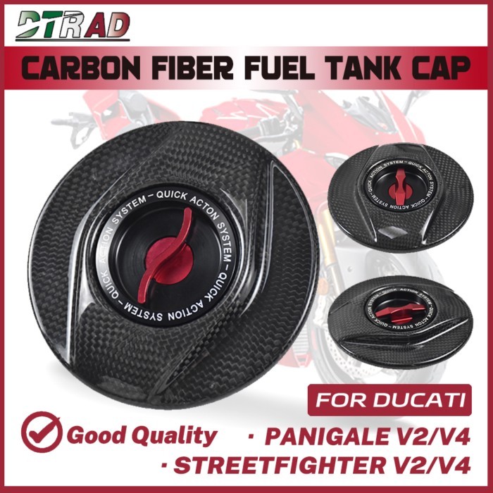 2018-2025 For DUCATI Panigale V4 R V2 Streetfighter V4S V2 Carbon Fiber Keyless Fuel Tank Cap Quick
