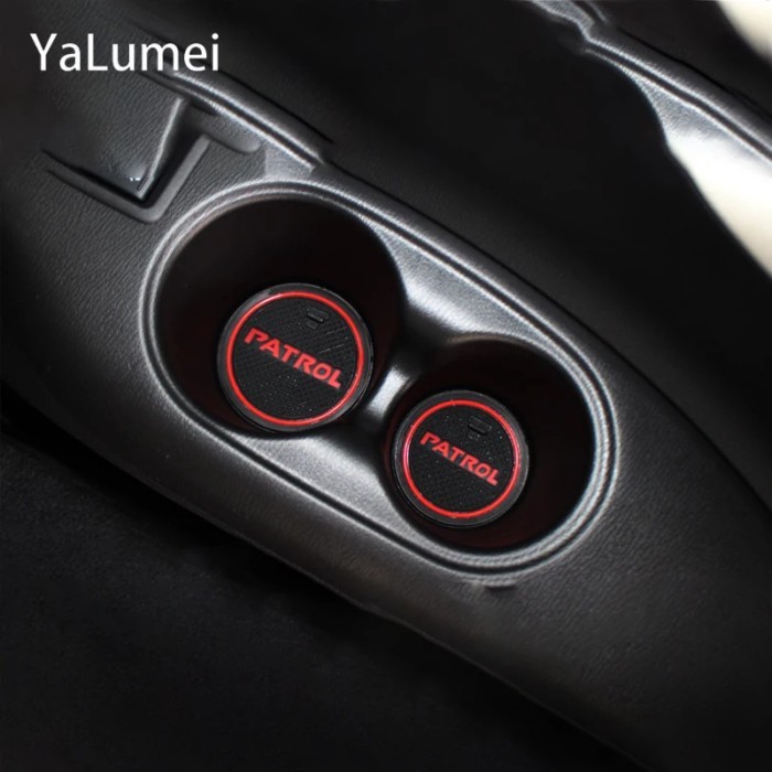 For Nissan Patrol Y62 2012-2020 Silica Gate Slot Pad Non-slip Door Pad/Cup Anti Slip Door Groove Ma