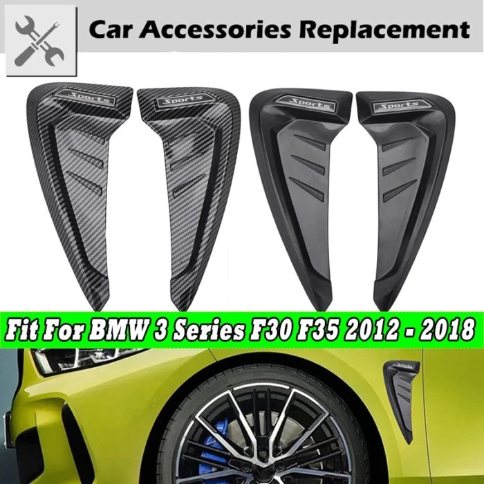 Rhyming Side Fender Vent Sticker Shark Gills Trim Molding Fit For BMW E90 E60 F40 F52 X Series X5 F