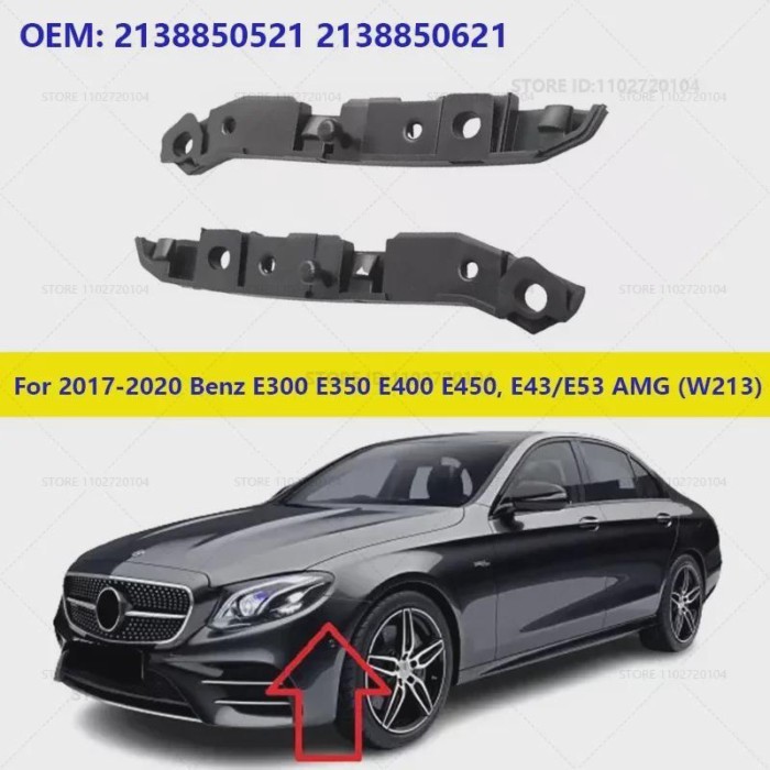 For 2017-2020 Mercedes-Benz E300 E350 E400 E450, E43/E53 AMG (W213) Front Bumper Bracket Cover 2138