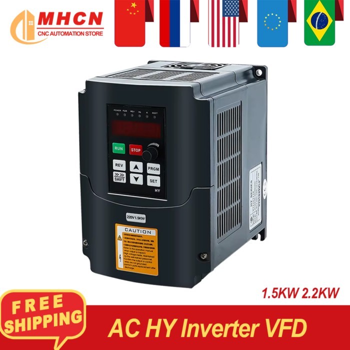 HY Variable Frequency Drive 0-400Hz 3P Output 1.5KW 2.2kw VFD Huanyang Inverter for CNC Spindle Mot