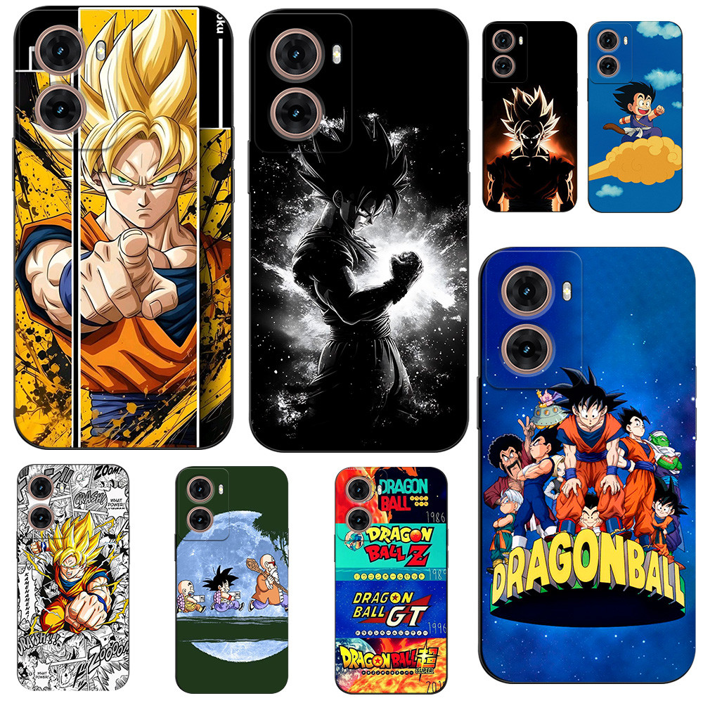สําหรับ Motorola MOTO G06 4G กรณีซิลิโคนอ่อนนุ่มฝาครอบโทรศัพท์สีดํา Tpu Dragon Ball Goku อะนิเมะ