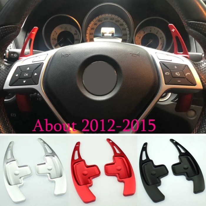 Aluminium DSG steering wheel modified shift paddle accessories for Mercedes benz GLA 2012-2015 SLK