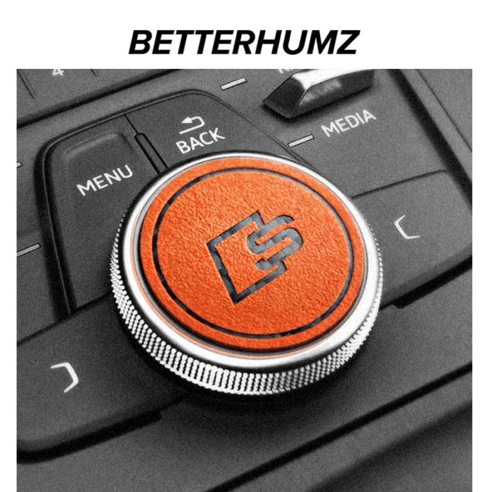 Alcantara For Audi A3 8V A4 8W B9 Q5 FY S Line Carbon Fiber Interior Trim Car Multimedia Switch Kno