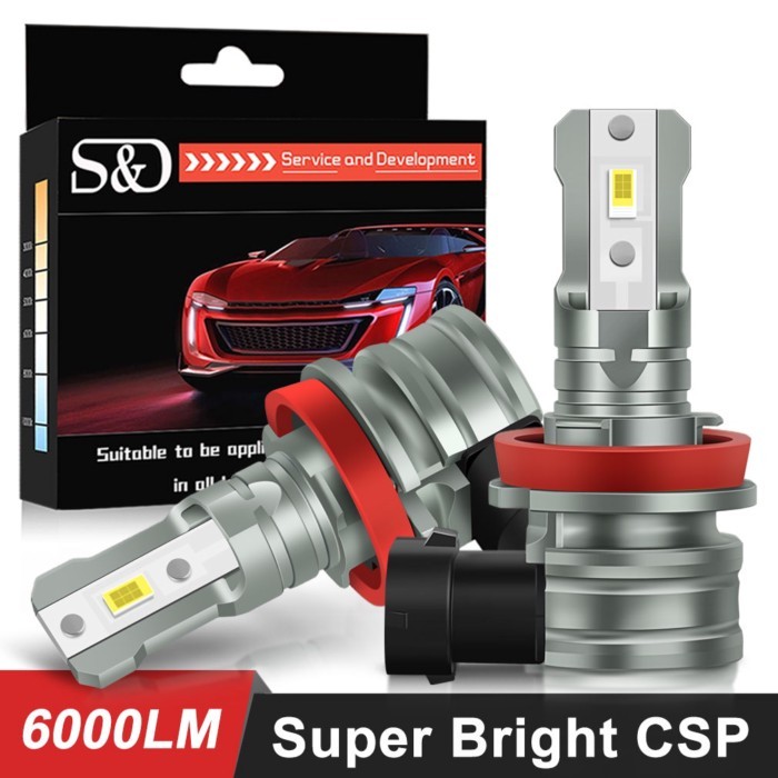 S&D 2Pcs 6000LM H8 H11 LED Fog Lamp Canbus H16 JP 9005 HB3 9006 HB4 LED Bulb Light For Toyota N