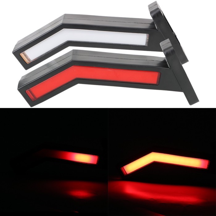 12-24V 2PCS 33 LEDS Dynamic Trailer Lights LED Side Marker Light For Trailer Truck Lorry Lamps Warn