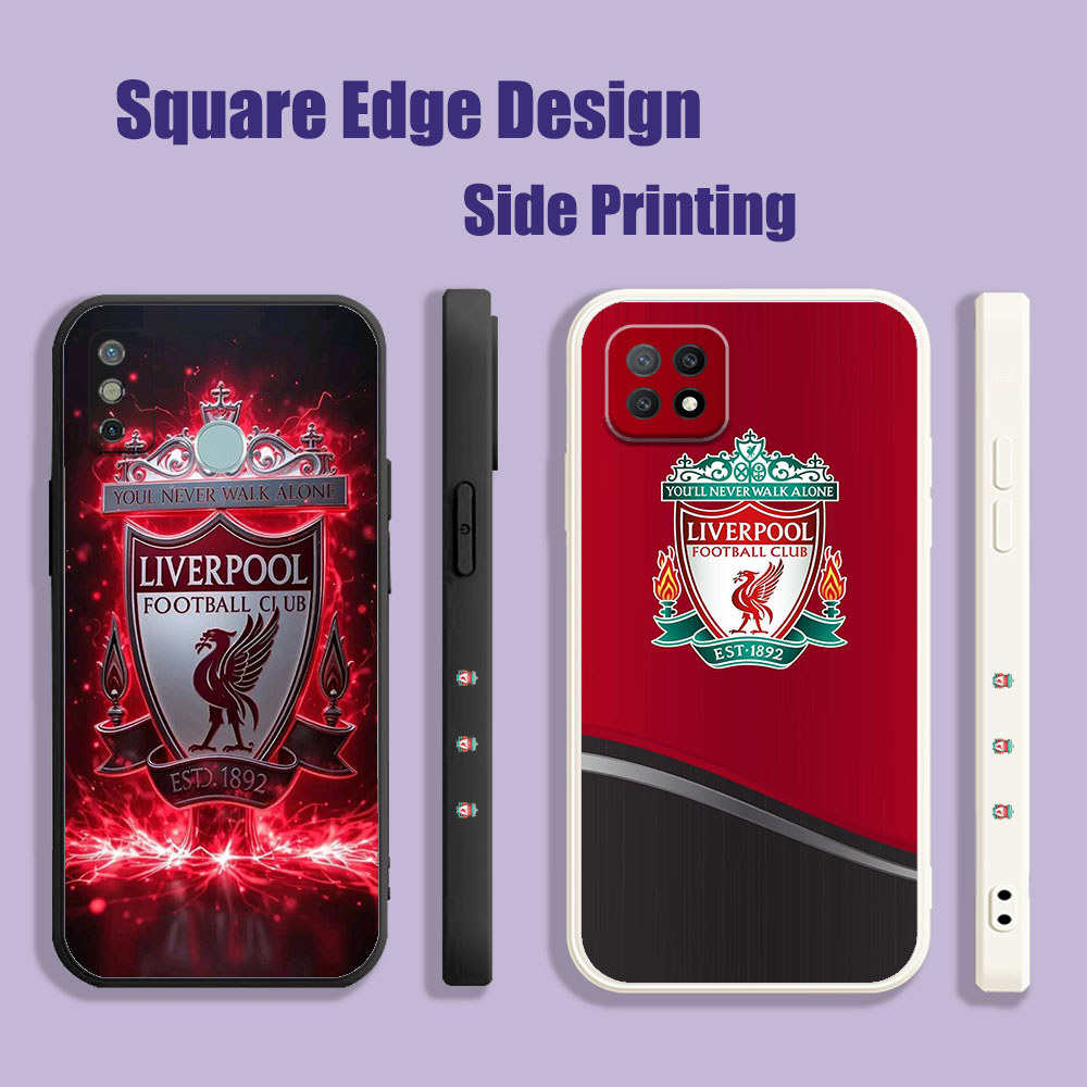 ปลอกสําหรับ OPPO A5 A52/A72/A92 A59/F1s F7 32/A53 A9 A37/Neo 9 F11 Pro Liverpool โลโก้ฟุตบอล JGL64 เ
