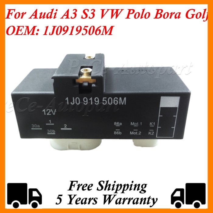 1J0919506M 1J0 919 506M Cooling Heater Radiator Fan Control Relay For Audi A3 S3 VW Polo Bora Golf