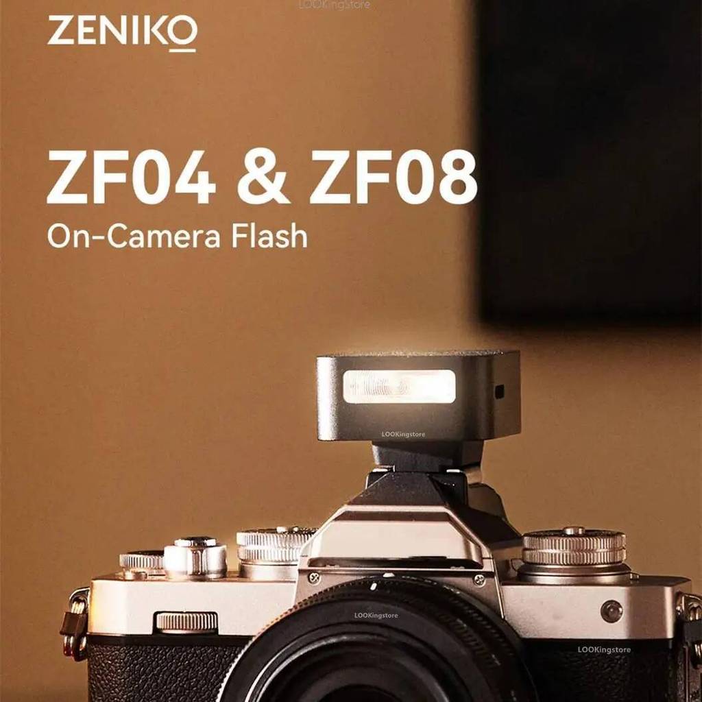 ZENIKO ZF04/ZF08 Mini On-กล้องแฟลช Speedlite Universal Hot Shoe Mount สําหรับ Ricoh GR3/Fuji XM5/Son