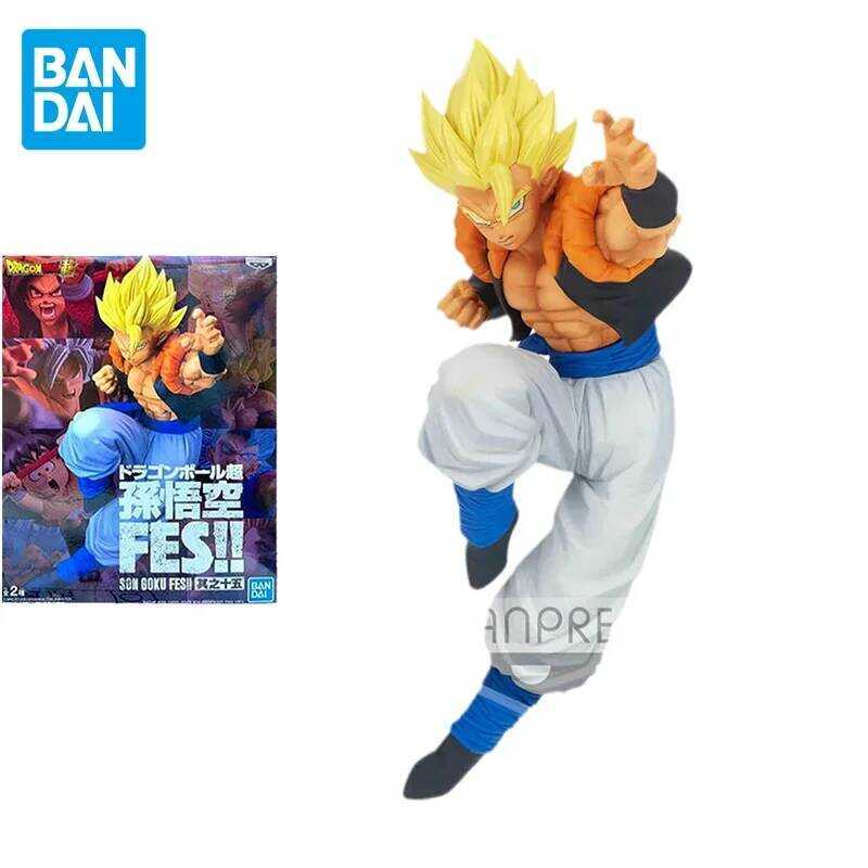 Bandai Original Dragon Ball Super Anime Figures FES Gogeta Action Figure Toys Collectible Model Gif