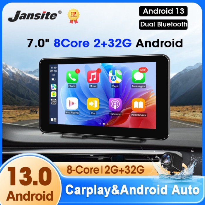 7 inch 8 Core 2G+32G Android 13 Carplay AI Screen Car Multimedia Player Wireless Carplay Android Au