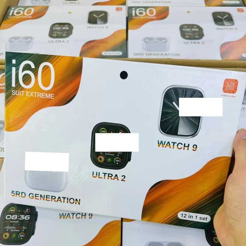 12in1i60 ชุดสมาร์ทวอทช์+ชุดหูฟังบลูทูธ ultra2 ชุด SmartWatch9