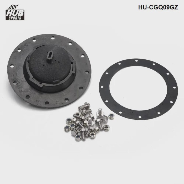 HUB sports - Universal Fuel Cell Gas Tank Filler Cap +Filler Plate +Fittings HU-CGQ09GZ
