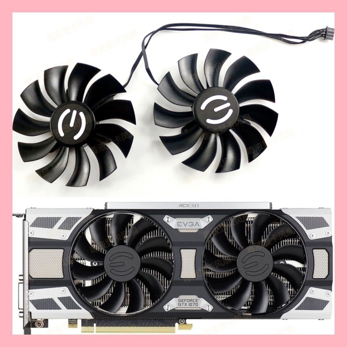 EVGA/IVICX 1070 1070ti 1080 SC ICX/ACX กราฟิกการ์ดพัดลม PLA09215B12H
