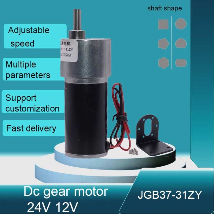 31ZY 12V/24V Tubular Gear Motor Durable Metal Gear Reducer Precision Applications Solar Panels Medi