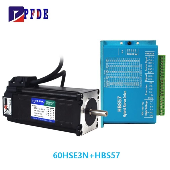 Nema24 Hybrid closed-loop 2-phase stepper motor 3N.m/4N.M+HBS57 Servo Motor driver 4A