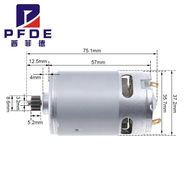 RS550 9/11/12/13/14 Teeth DC ELectric Motor 10.8V/12V/14.4V/16.8V/18V/21V/25V Screwdriver Drill Mot