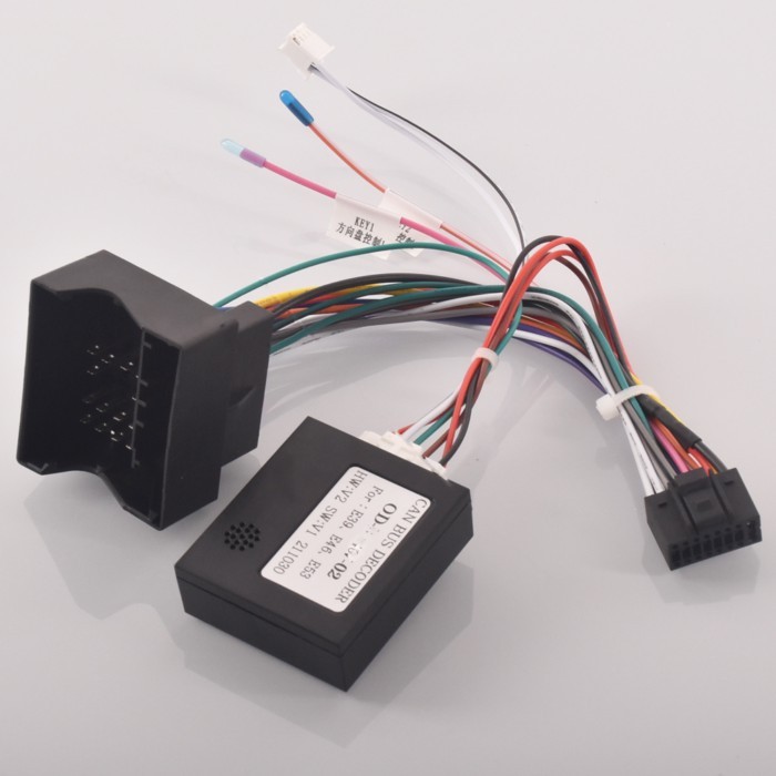 Car Radio Stereo Wiring Harness Cable Adapter Android 16pin For BMW E46 E87 E65 E66 E67 with Quadlo