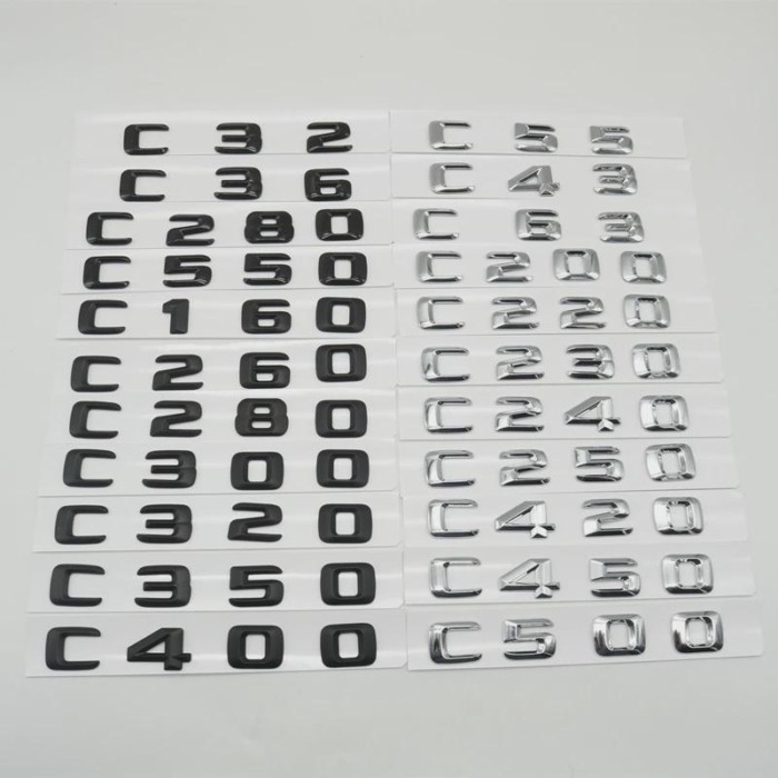 Trunk Emblem Badge Logo For W202 W203 W204 W205 C32 C36 C43 C63 C55 C200 C220 C250 C280 C320 C350 C