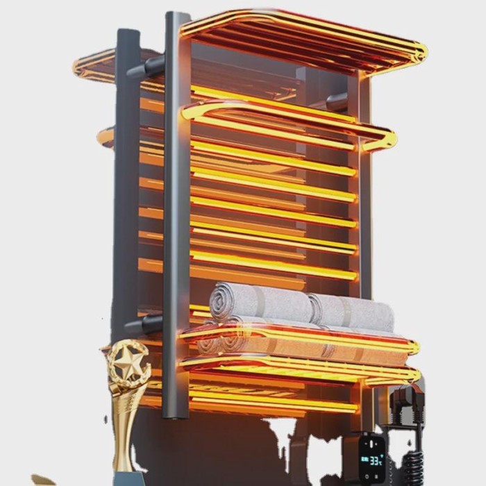 Intelligent Towel Warmer Electric Towel Rack Bathroom Disinfection Toilet Household Shelf Heating,