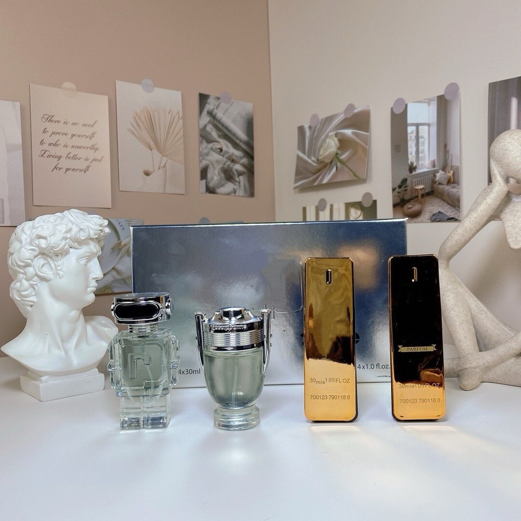 Fashion Direct Sales Trading Mens Perfume Medium Sample 30ml ชุดสี่ชิ้น Robot/Trophy/Million Mens Pe