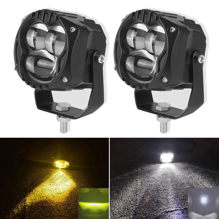 Motorcycle Fog Lights 3570 LED Spotlight /Auxiliary Driving Lamp Headlight White Yellow High Low Be