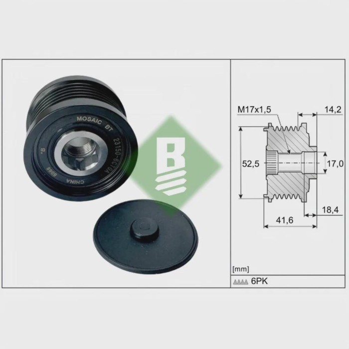 Generator One-way Pulley Suitable for The Seventh Generation ALTIMA2018 23150-6CT0A 23100-6CT0A
