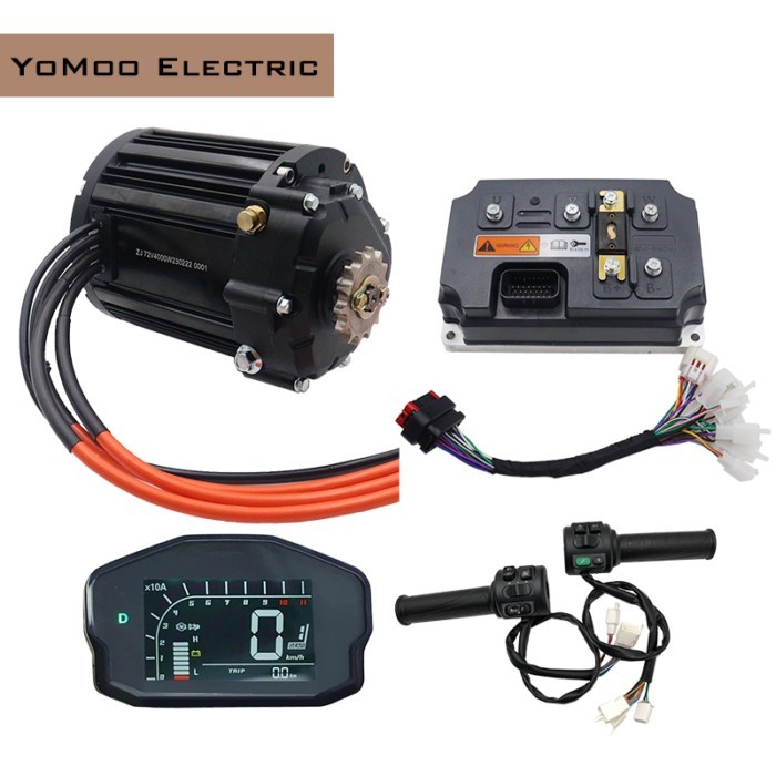 QS138 90H 4000W V3 PMSM Mid-Drive Motor Sprocket Type with VOTOL EM260S Controller DKD ONE-Lin Disp