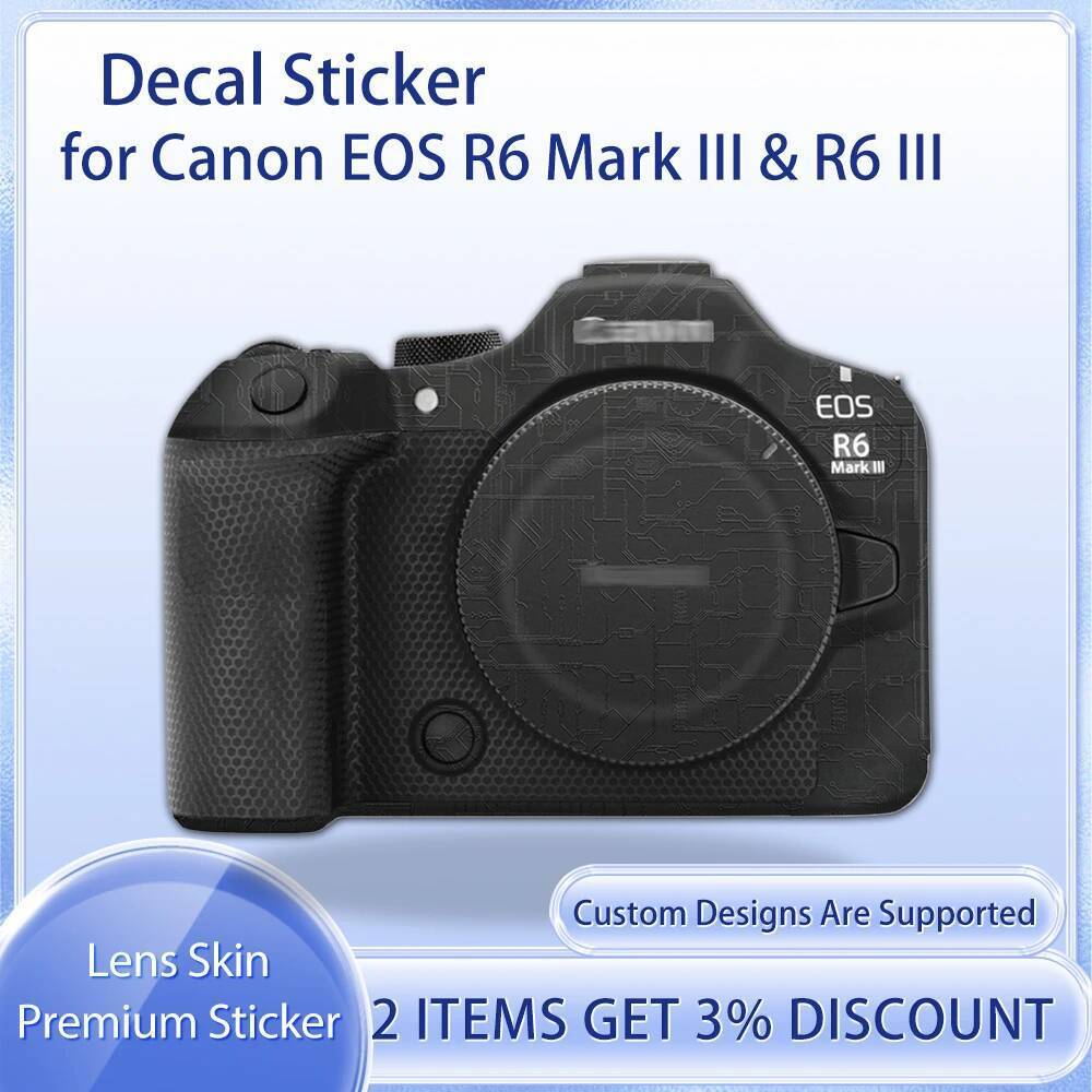 R6III ผิวป้องกันฟิล์มสําหรับ Canon EOS R6II R6 Mark III R6III กล้องผิว Decal ฝาครอบฟิล์ม Skin Wrap ค