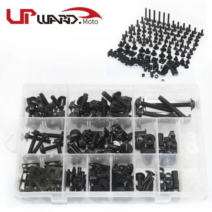 177Pcs M6 Fairing Bolts Kit  Fairing Body Bolts Screw Universal Fairing Bolts Kit Motorcycle Access