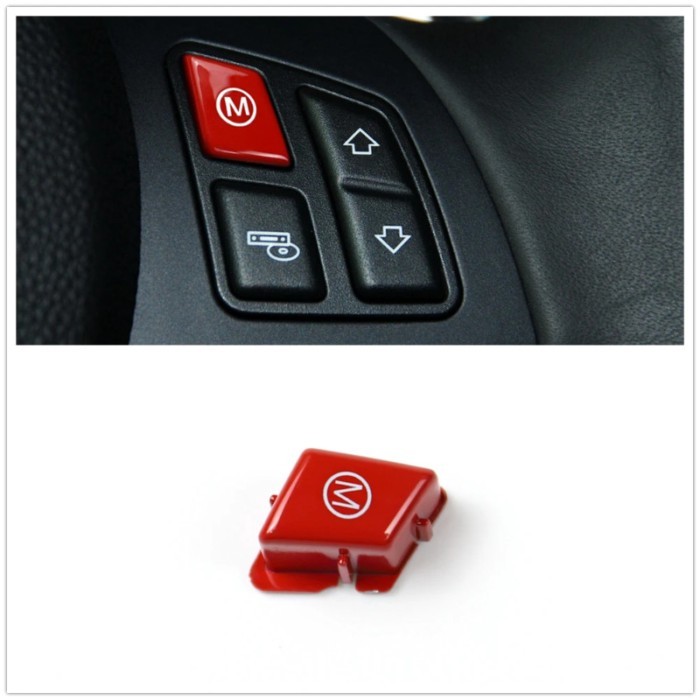 Steering Wheel M Mode Switch Button Knob Key Keyswitch Cap Shell Cover Trim For BMW  E81 E82 E87 E8