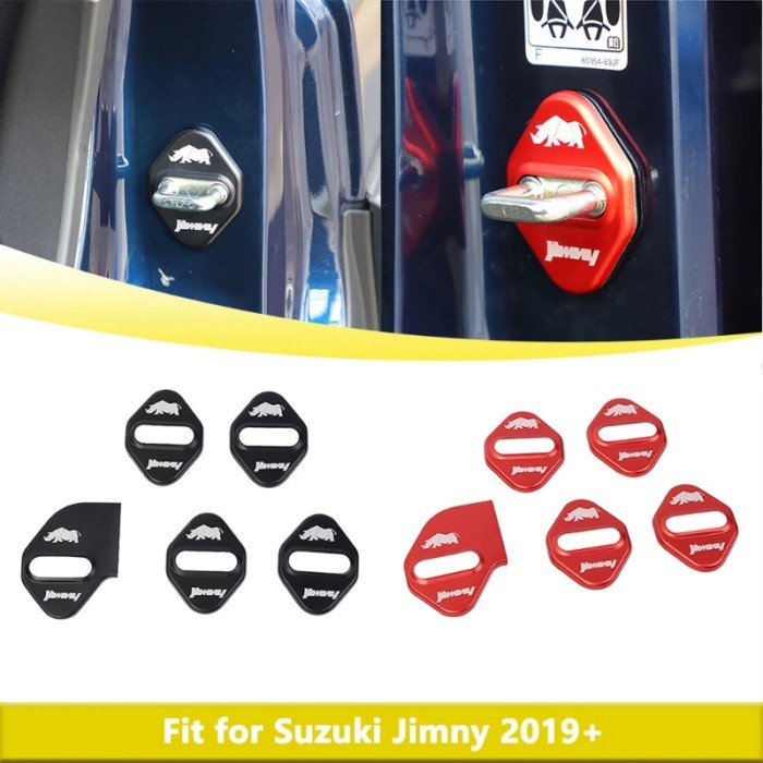 Door Lock Latch Cover for Suzuki Jimny 2019-2024 Car Protector Parts Rhino Logo Decoration Cover Tr