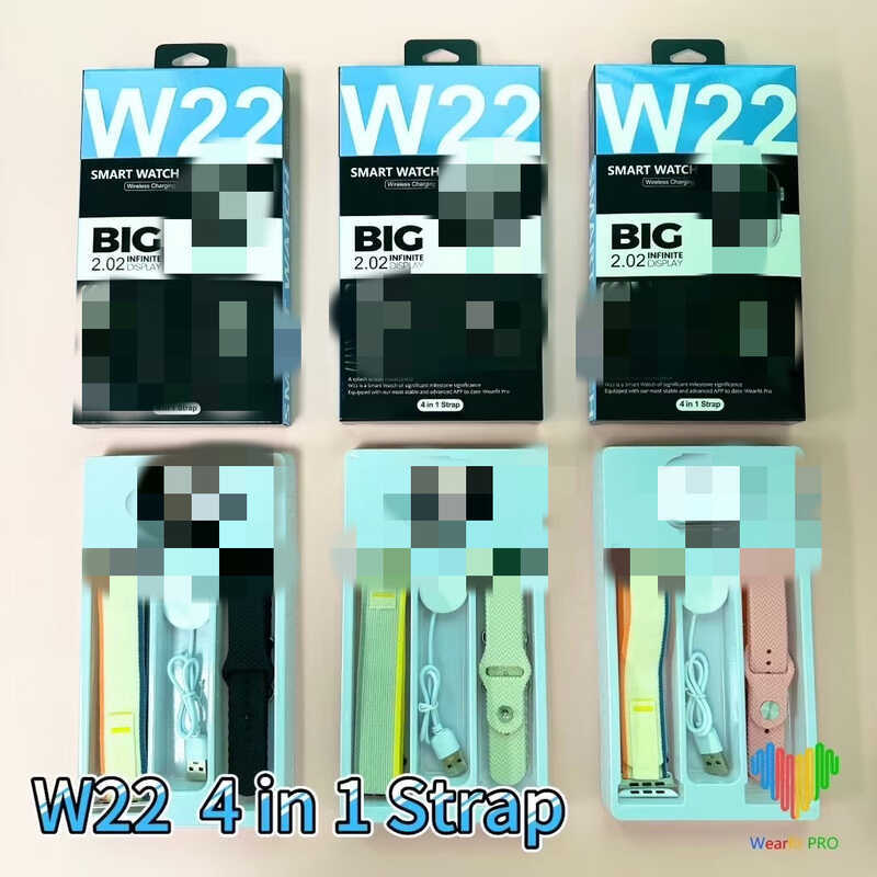 W22 4in1 Smart Watch series10 Ultra-Clear Screen Heart Rate Detection ชุดสายรัด 4 in 1